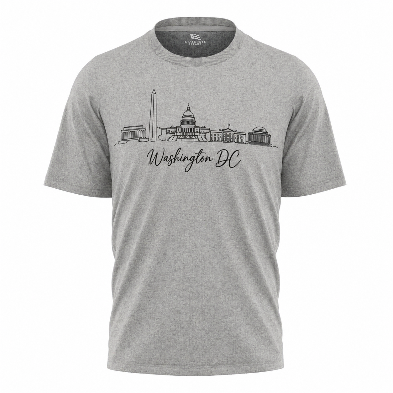 Washington DC Skyline Sketch T-Shirt | Hand Drawn Cursive Souvenir Tee