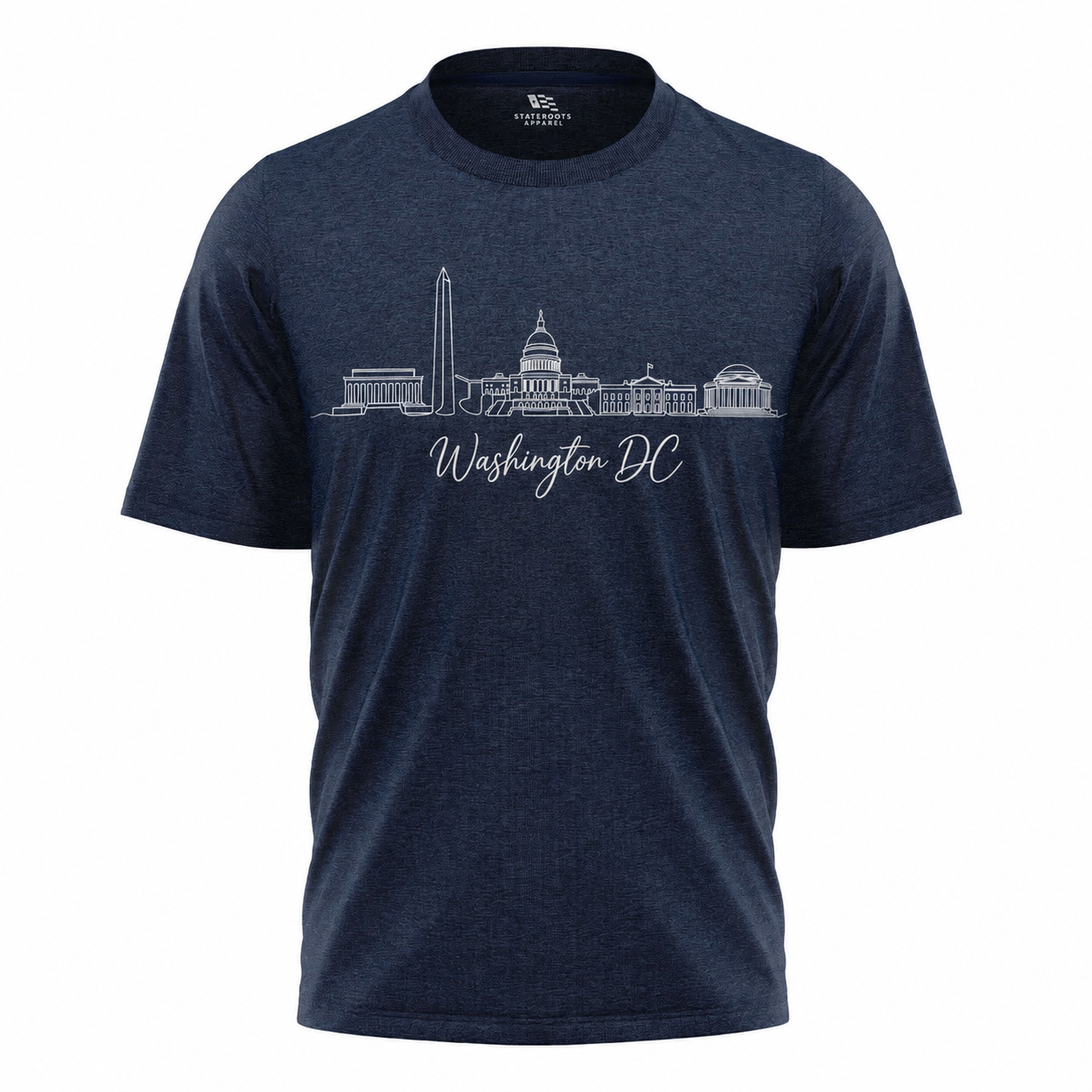 Washington DC Skyline Sketch T-Shirt | Hand Drawn Cursive Souvenir Tee