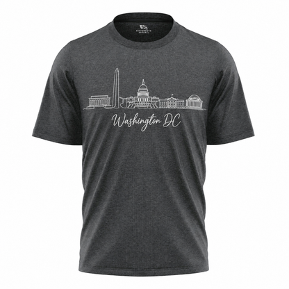Washington DC Skyline Sketch T-Shirt | Hand Drawn Cursive Souvenir Tee