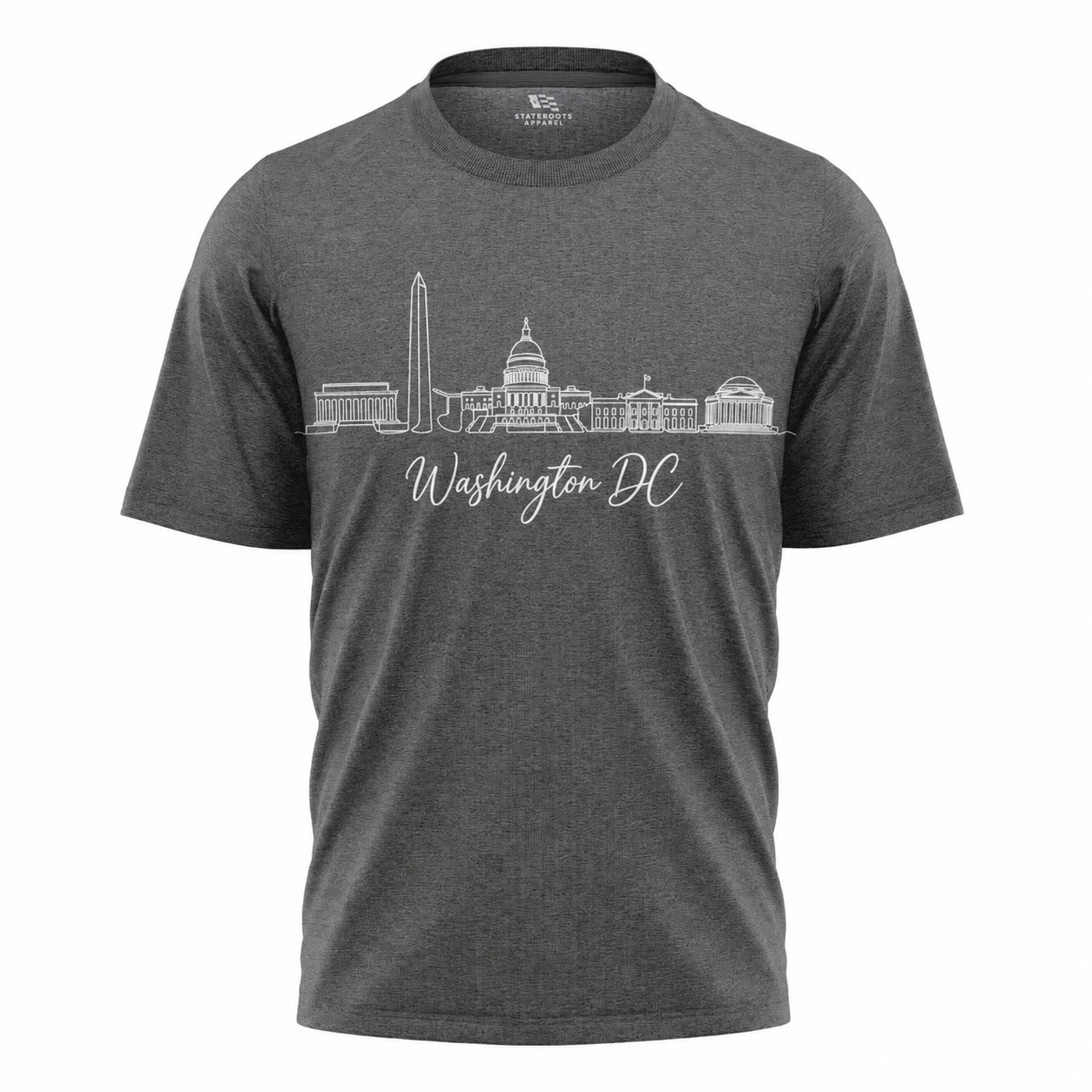 Washington DC Skyline Sketch T-Shirt | Hand Drawn Cursive Souvenir Tee