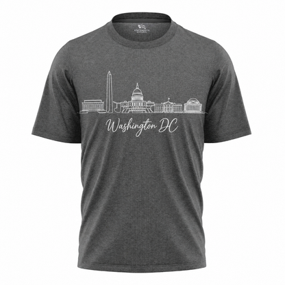 Washington DC Skyline Sketch T-Shirt | Hand Drawn Cursive Souvenir Tee