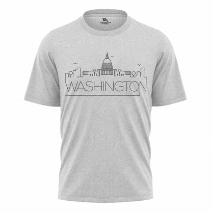 Washington DC Skyline T-Shirt | Minimalist Line Art Capital Tee