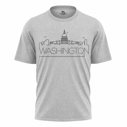 Washington DC Skyline T-Shirt | Minimalist Line Art Capital Tee