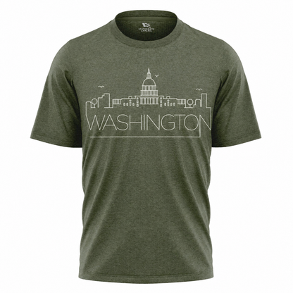 Washington DC Skyline T-Shirt | Minimalist Line Art Capital Tee