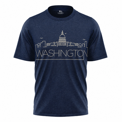 Washington DC Skyline T-Shirt | Minimalist Line Art Capital Tee