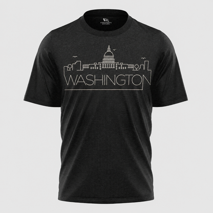 Washington DC Skyline T-Shirt | Minimalist Line Art Capital Tee