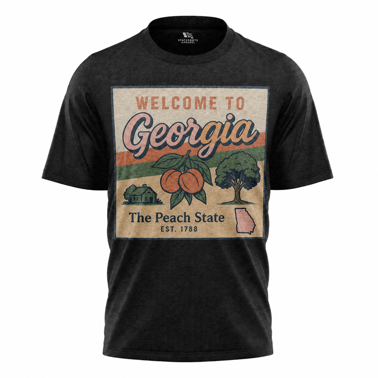 Welcome to Georgia T-Shirt | Peach State Retro Postcard Souvenir Tee