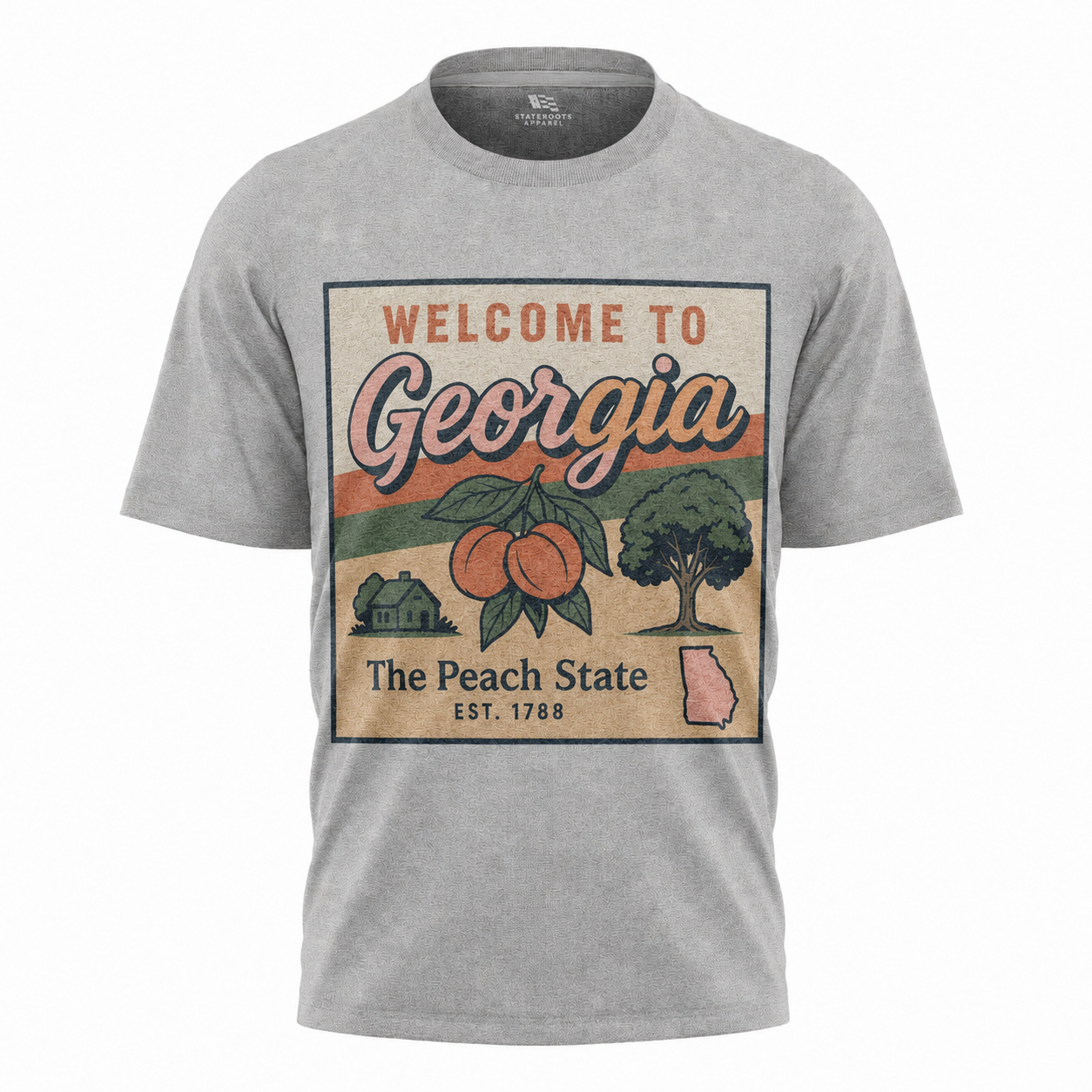 Welcome to Georgia T-Shirt | Peach State Retro Postcard Souvenir Tee